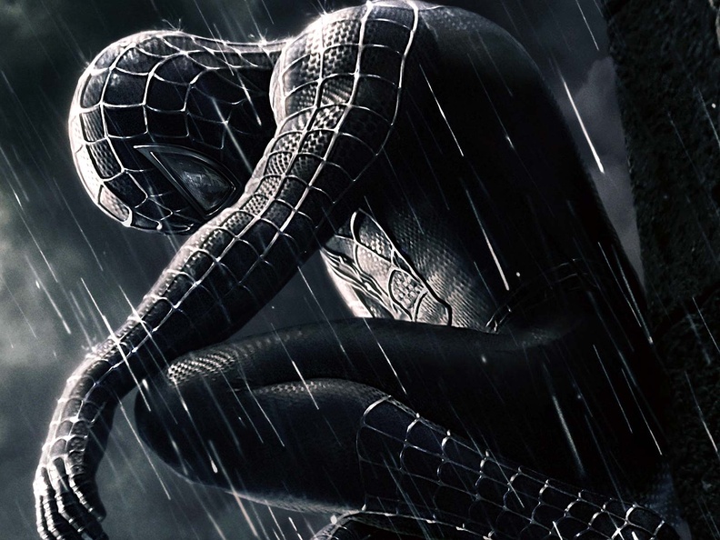 Black spiderman sad rain download hd wallpapers and free images