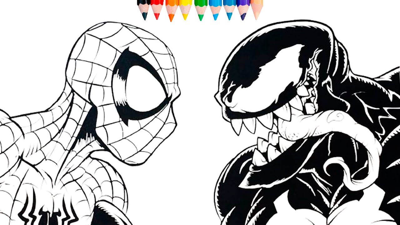 Spideran vs veno coloring pages