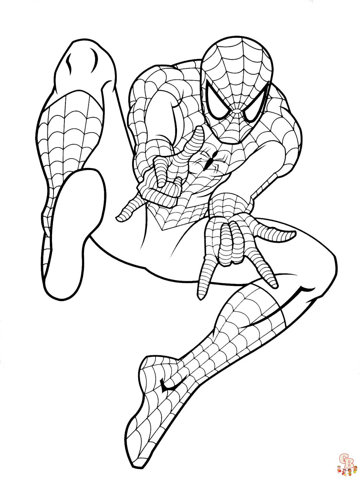 Fun and educational activity spiderman coloring pages