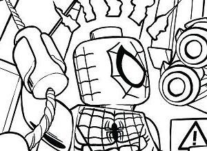 Lego spiderman coloring pages printable for free download