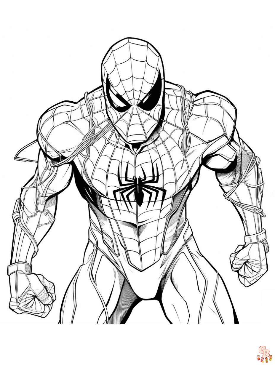 Explore our collection of printable spiderman coloring pages free