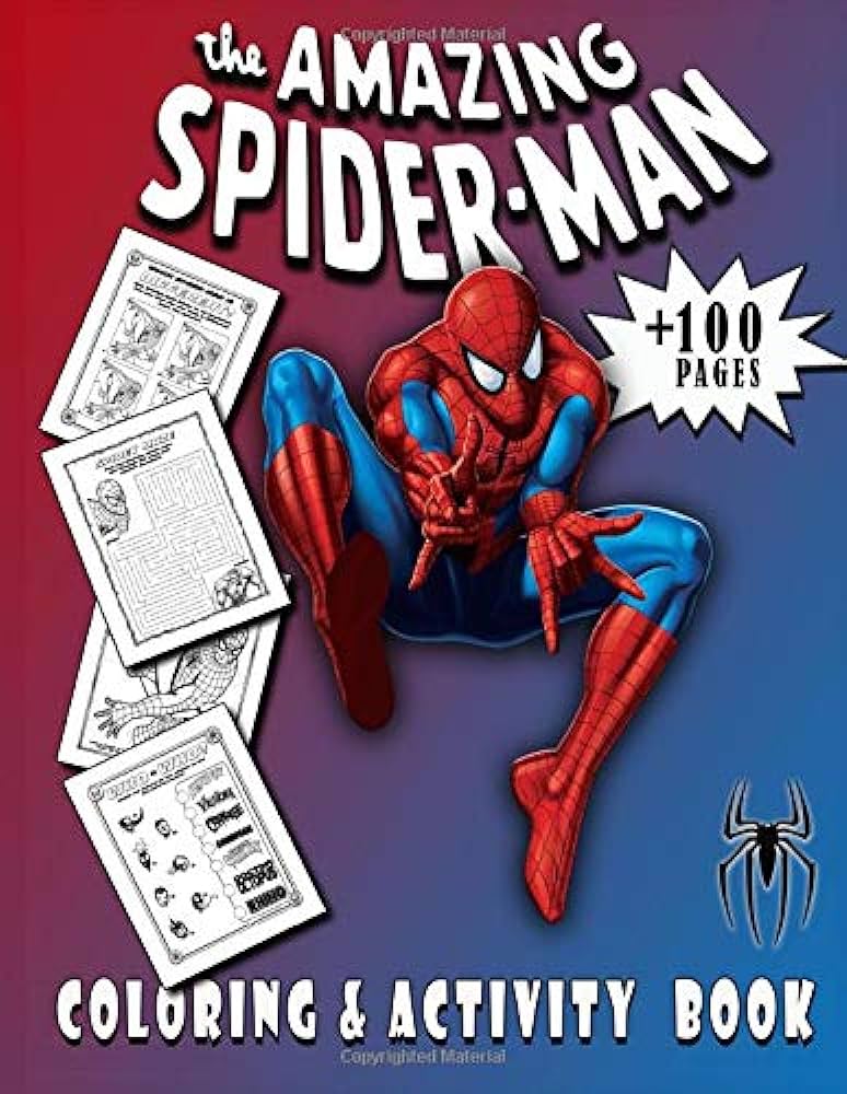 The amazing spiderman coloring and activity book spider