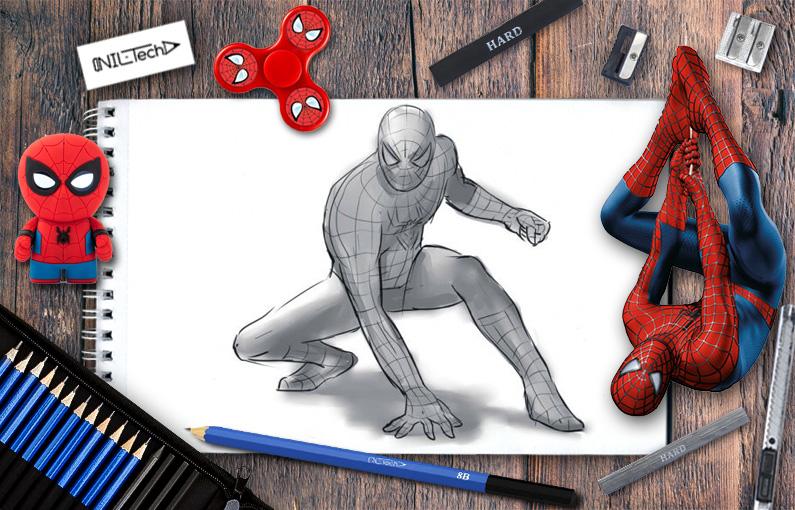 How to draw spider