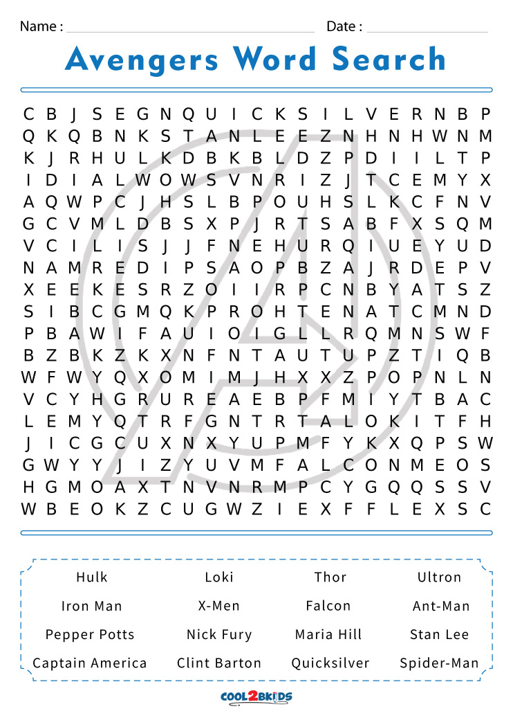 Free printable word search puzzles for kids