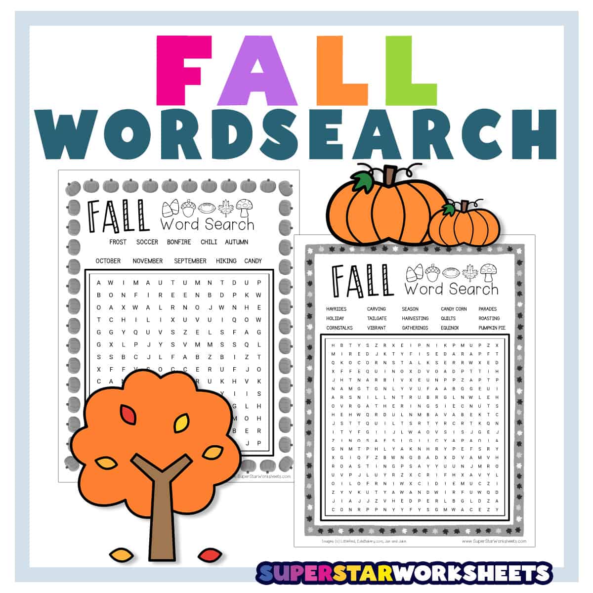 Fall word search