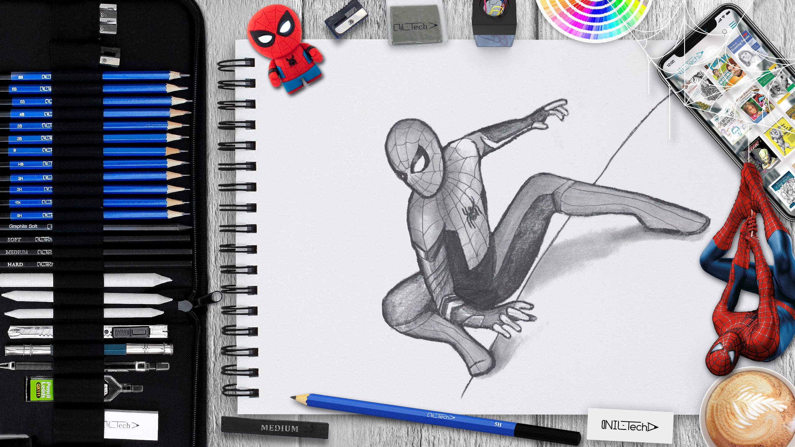 How to draw spider