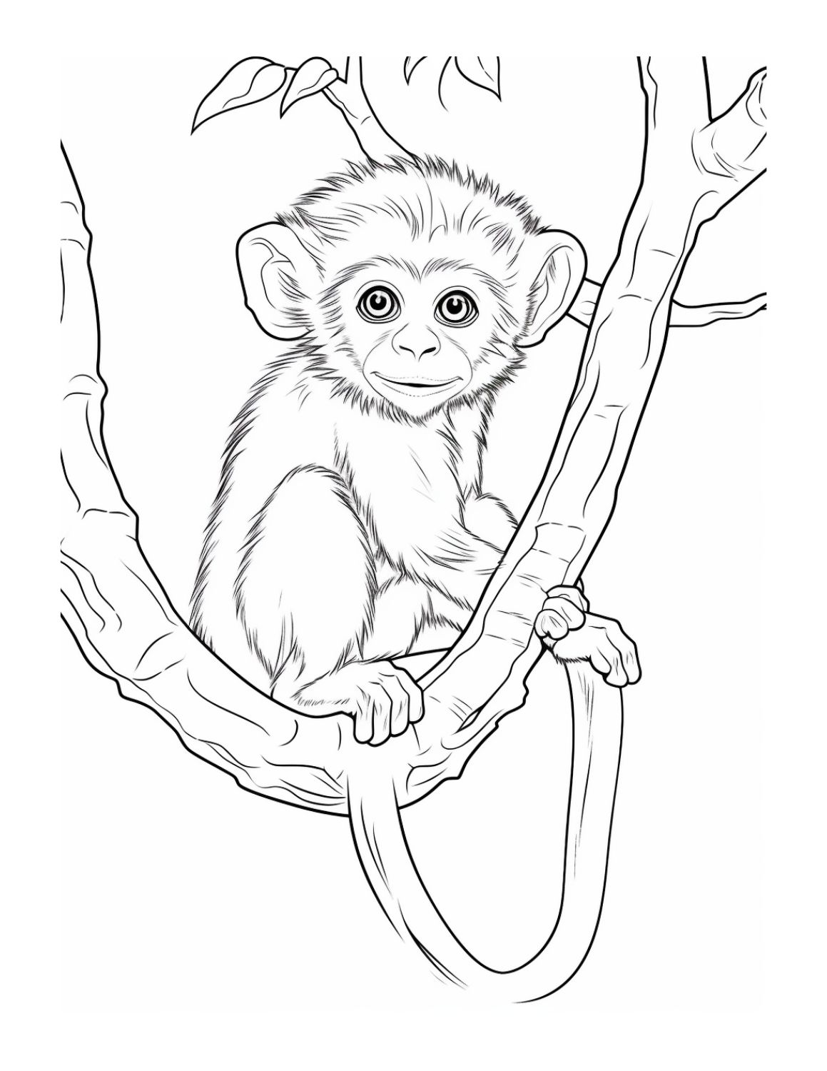 Free printable monkey coloring pages skip to my lou