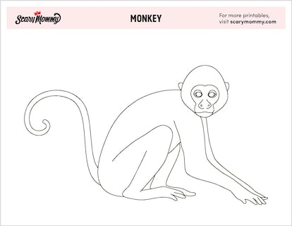 Free monkey coloring pages your little one will go bananas over