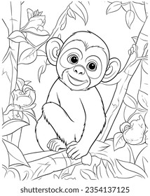 Monkey colouring images stock photos d objects vectors