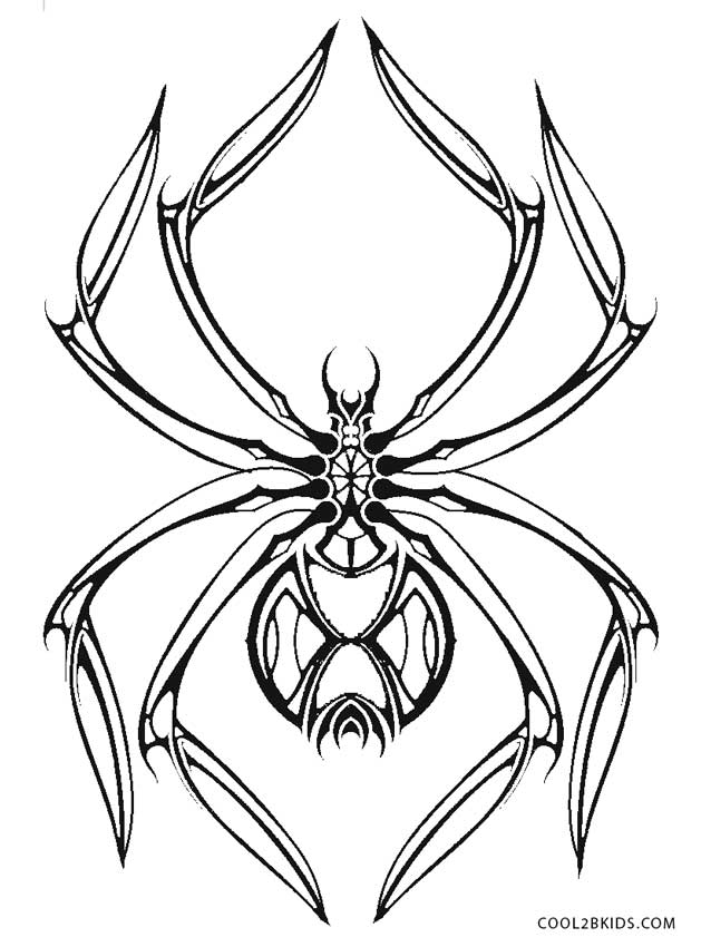 Free printable spider coloring pages for kids