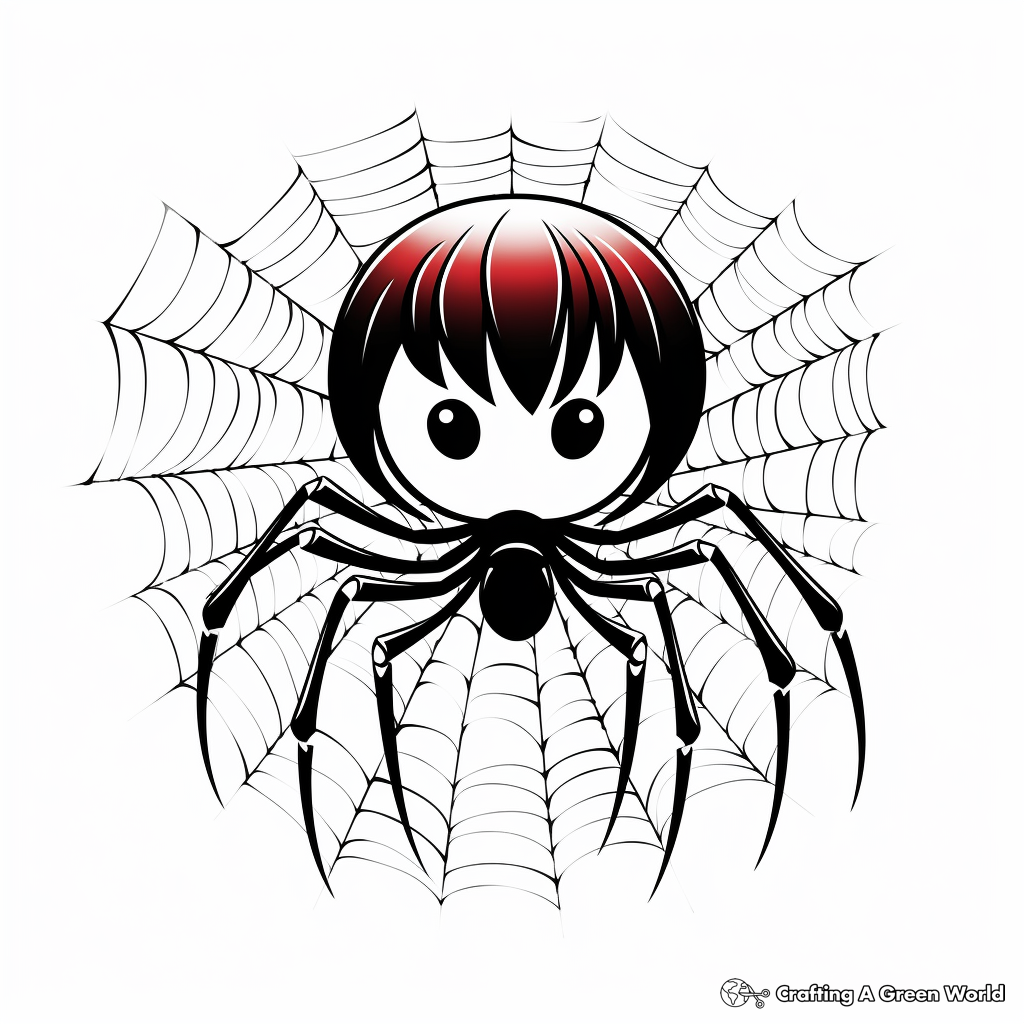 Black widow spider coloring pages