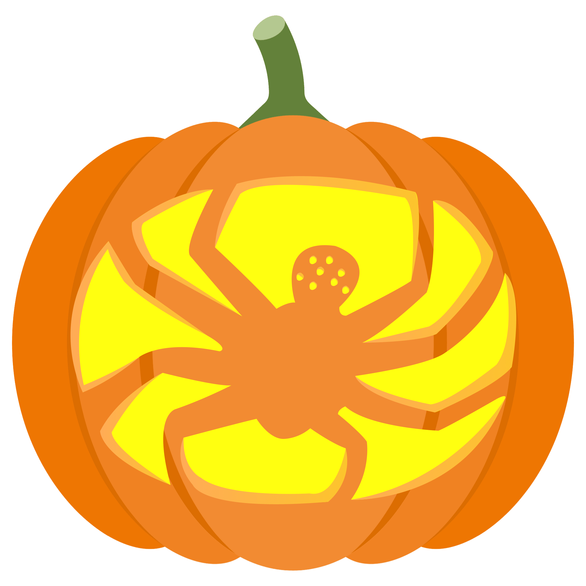 Many eyed spider pumpkin stencil free printable papercraft templates