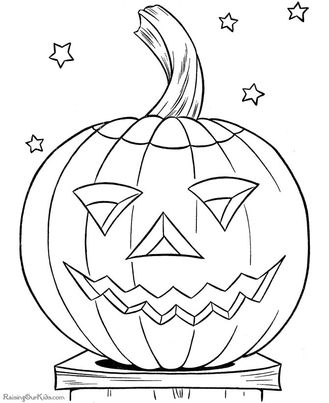 Free pumpkin coloring pages for kids