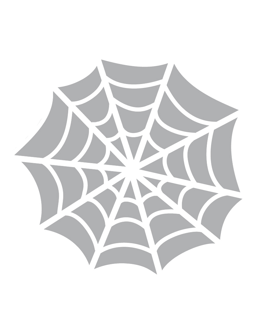 Printable spider web stencil