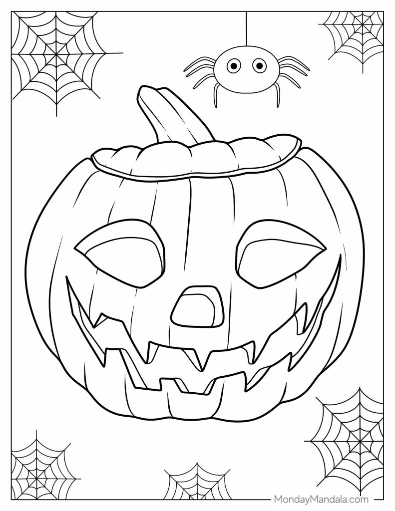 Pumpkin coloring pages free pdf printables