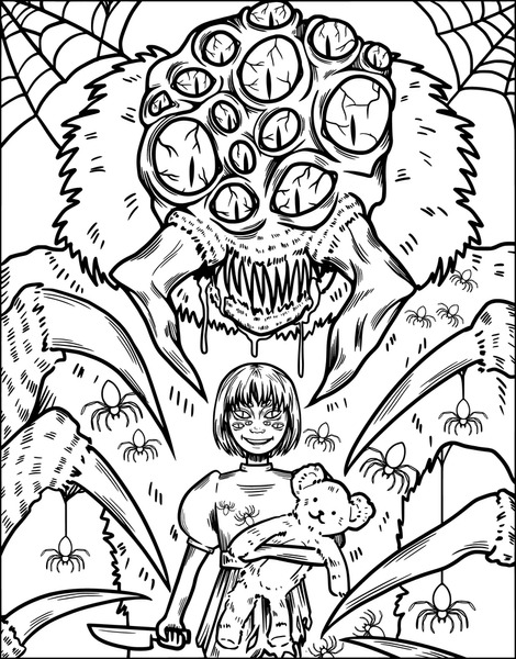 Adult coloring page spider images stock photos d objects vectors