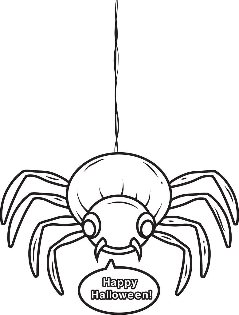 Printable halloween spider coloring page for kids â