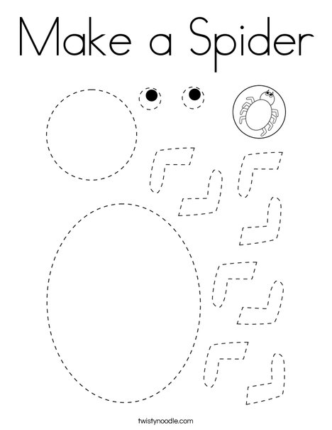 Make a spider coloring page