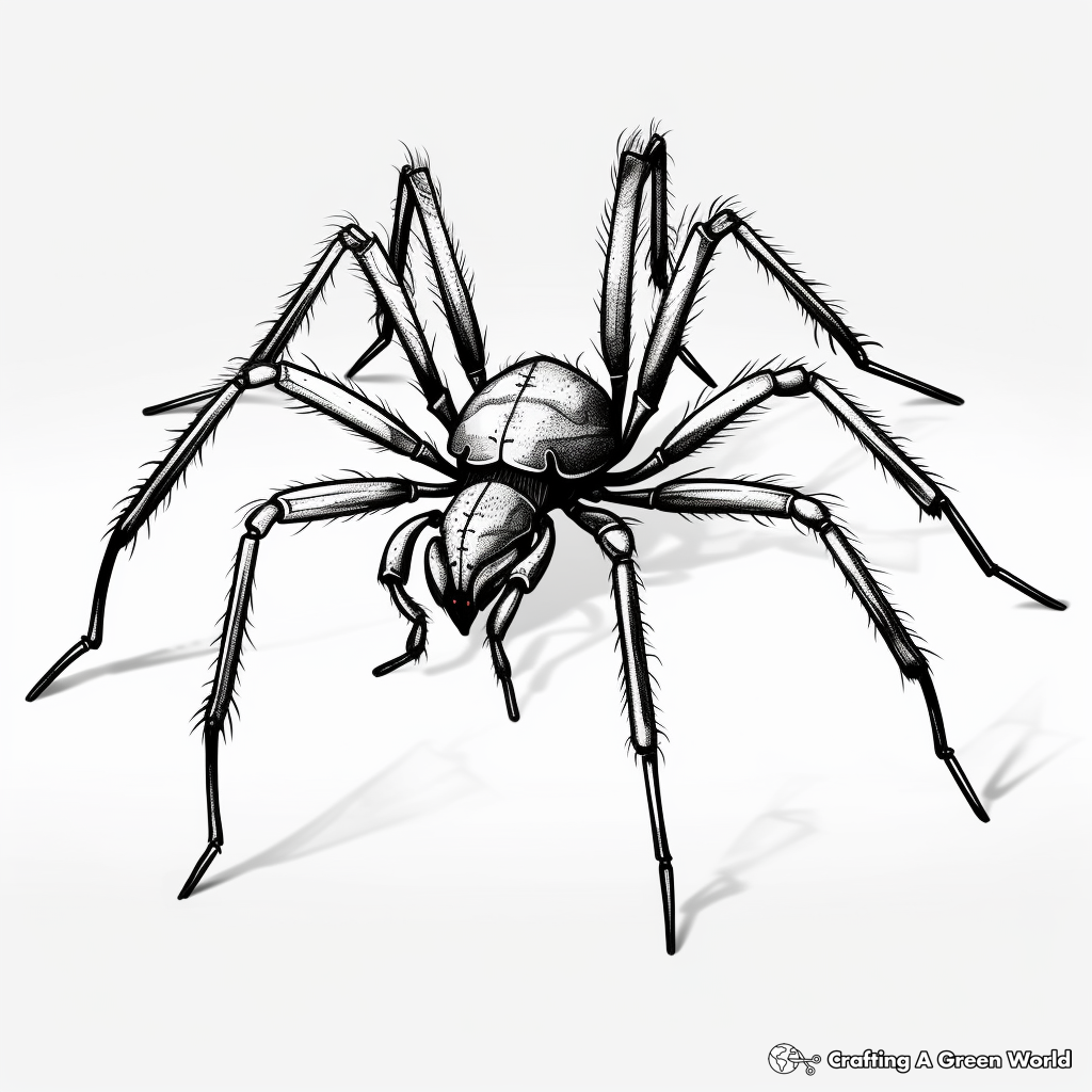 Black widow spider coloring pages