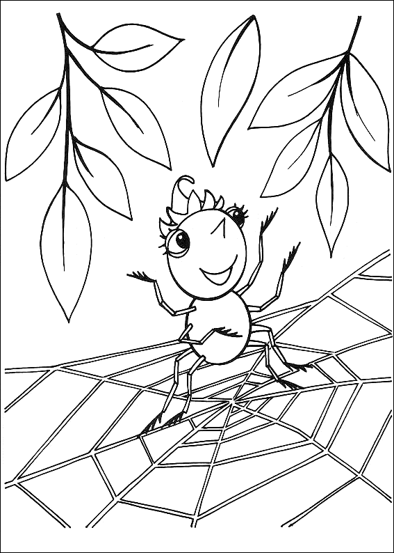 Spider coloring page