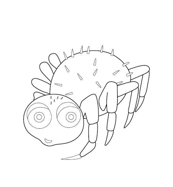 Spider colouring image free colouring book for children â monkey pen store