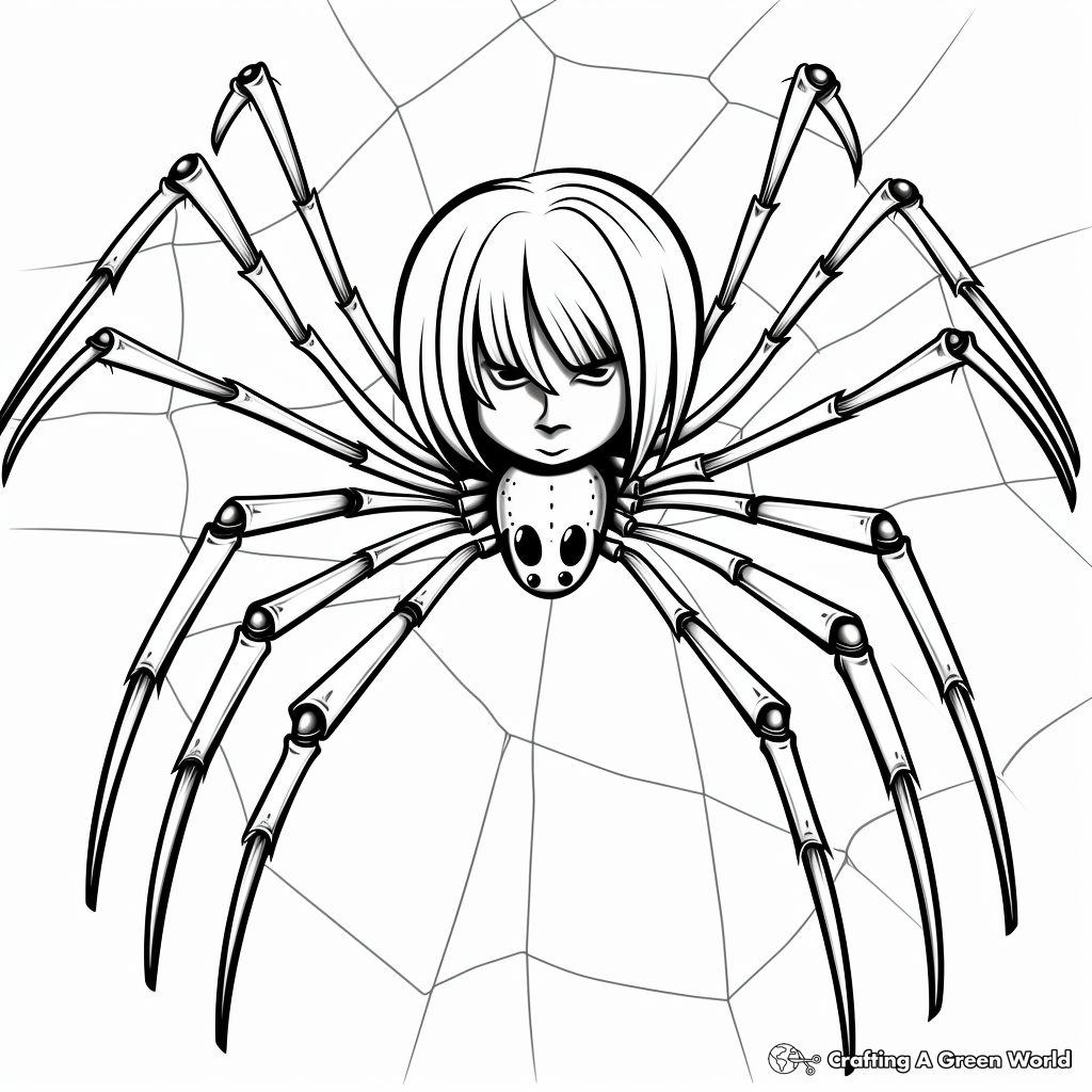 Black widow spider coloring pages