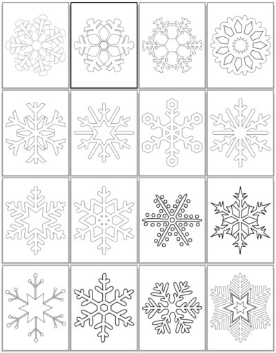 Beautiful snowflake coloring pages