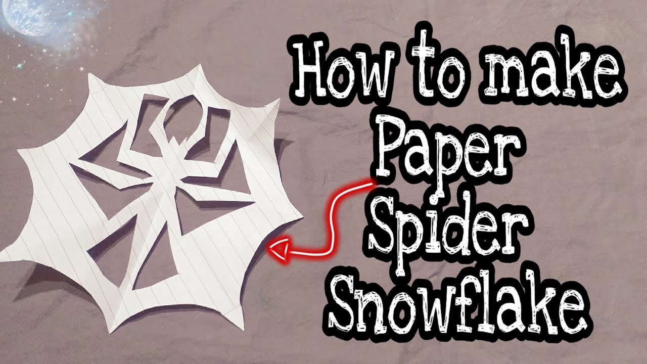 How to make paper spider snowflakeðcut paper into a spiderâïdiy spider craft