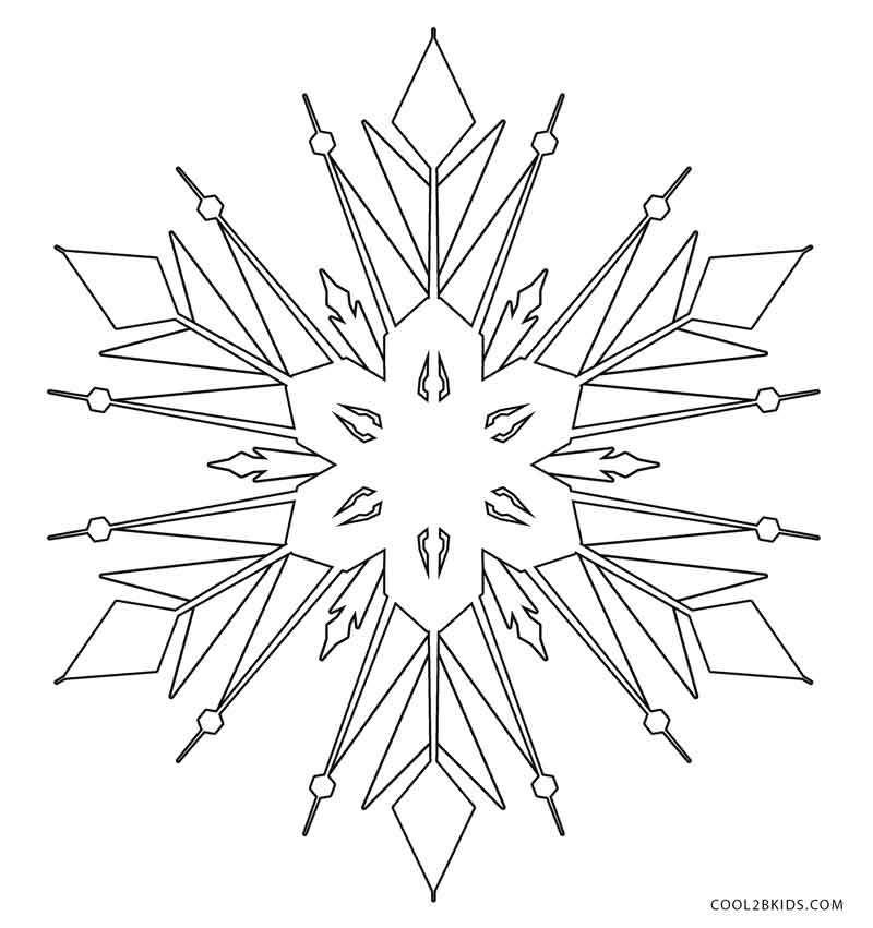Snowflake coloring pages printable for free download