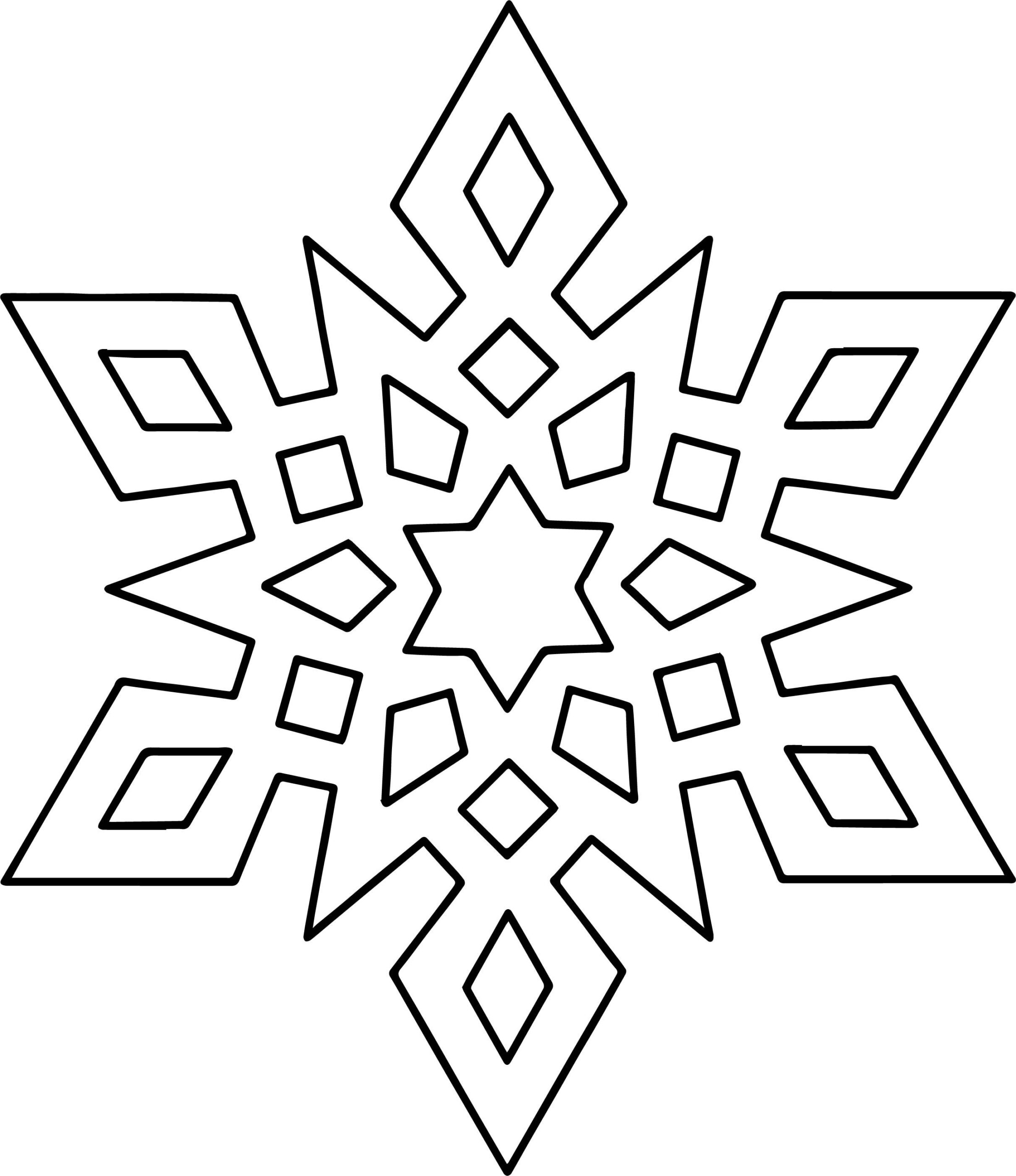 Coloring pages nice crystal snowflake coloring pages