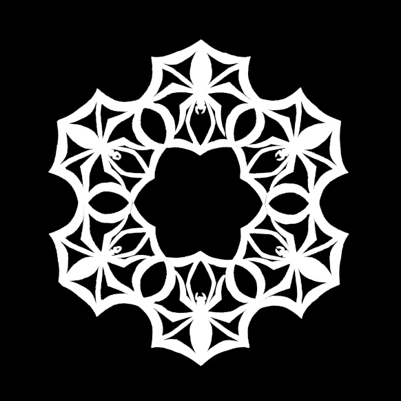 Spider snowflake template