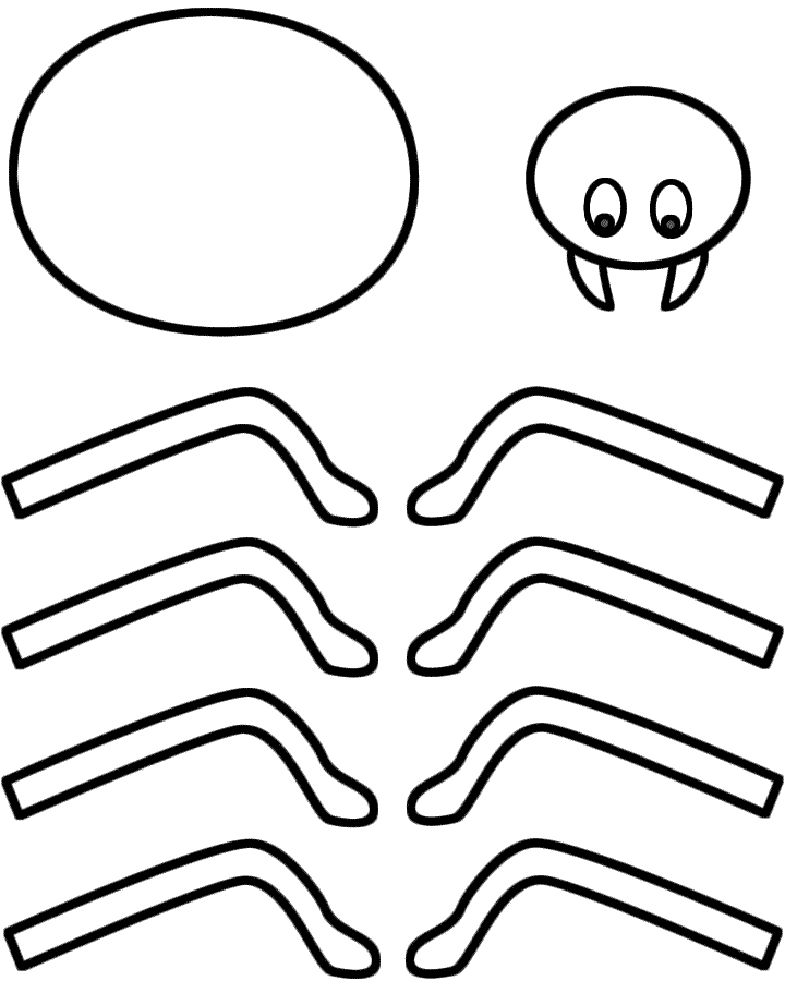 Free printable spider craft template