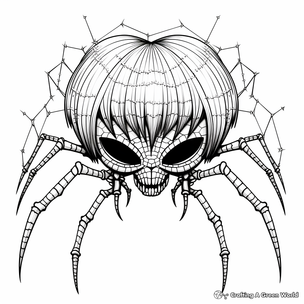 Black widow spider coloring pages