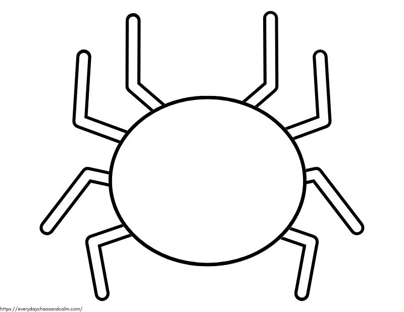 Free printable spider template and outlines