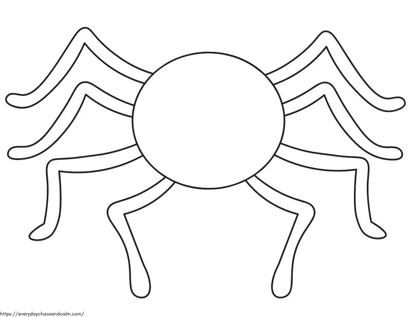 Free printable spider template and outlines