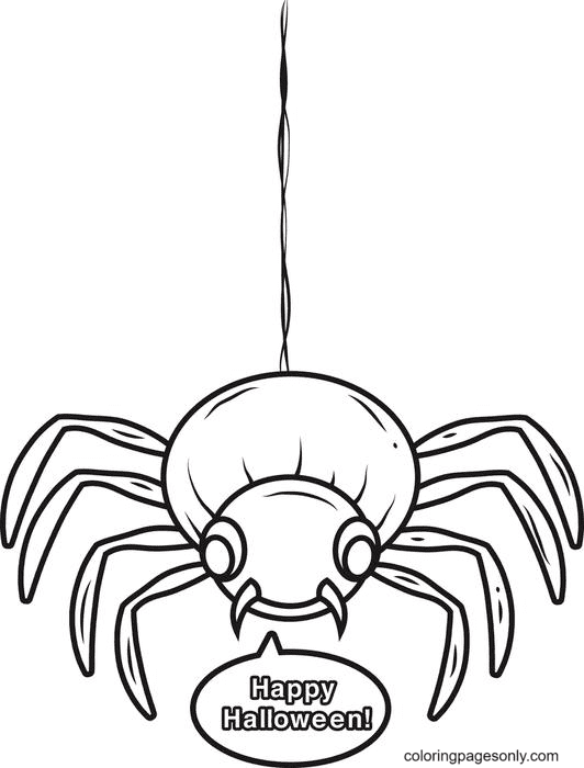 Halloween spider coloring pages printable for free download