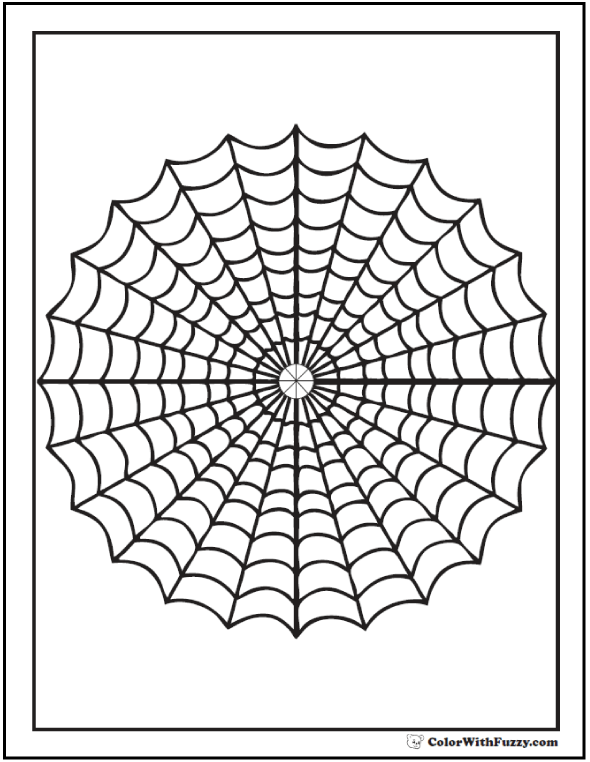 Geometric web coloring page