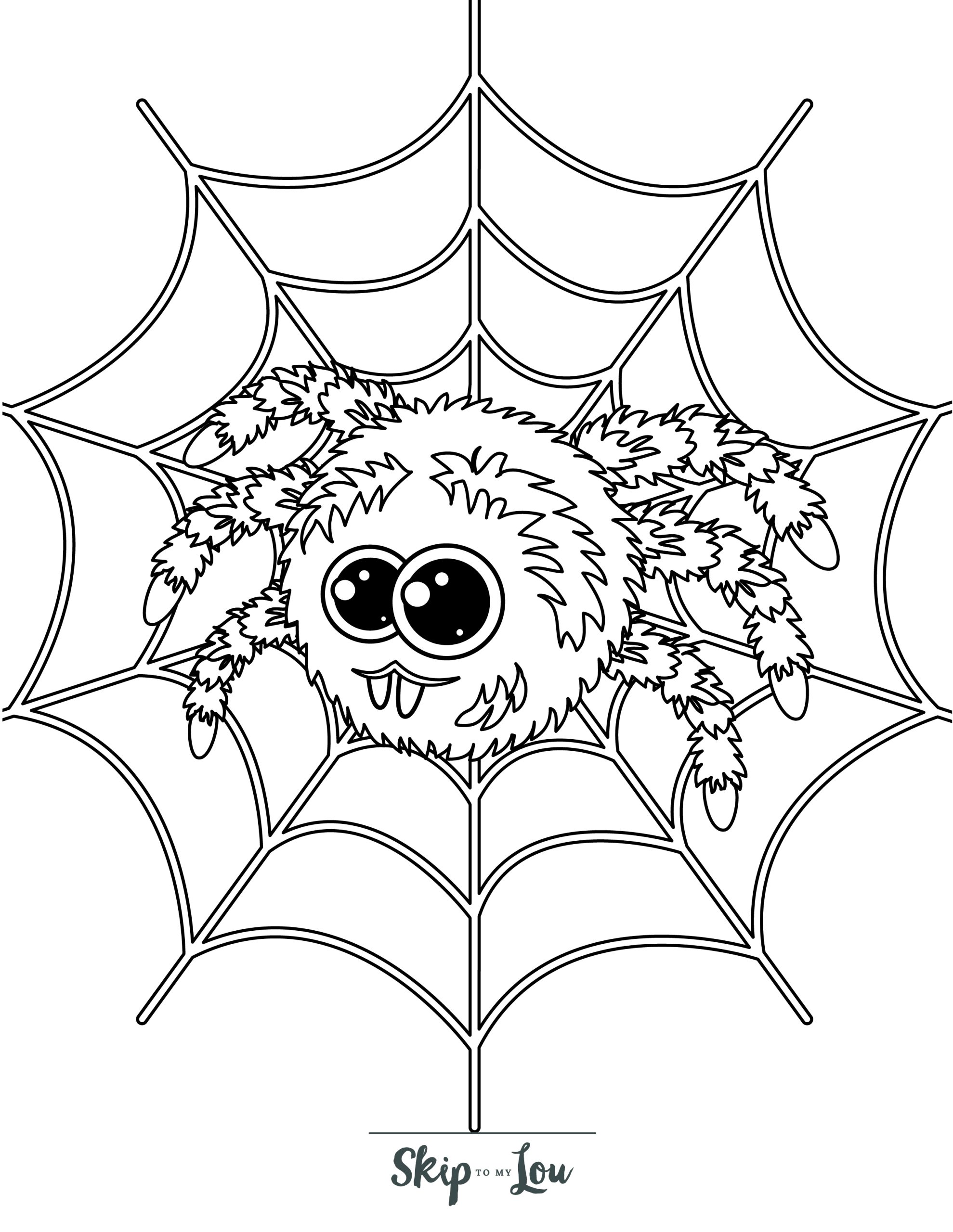 Spider coloring pages free printable pdf sheets skip to my lou