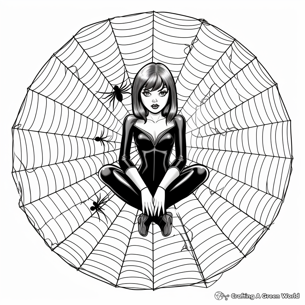 Black widow spider coloring pages