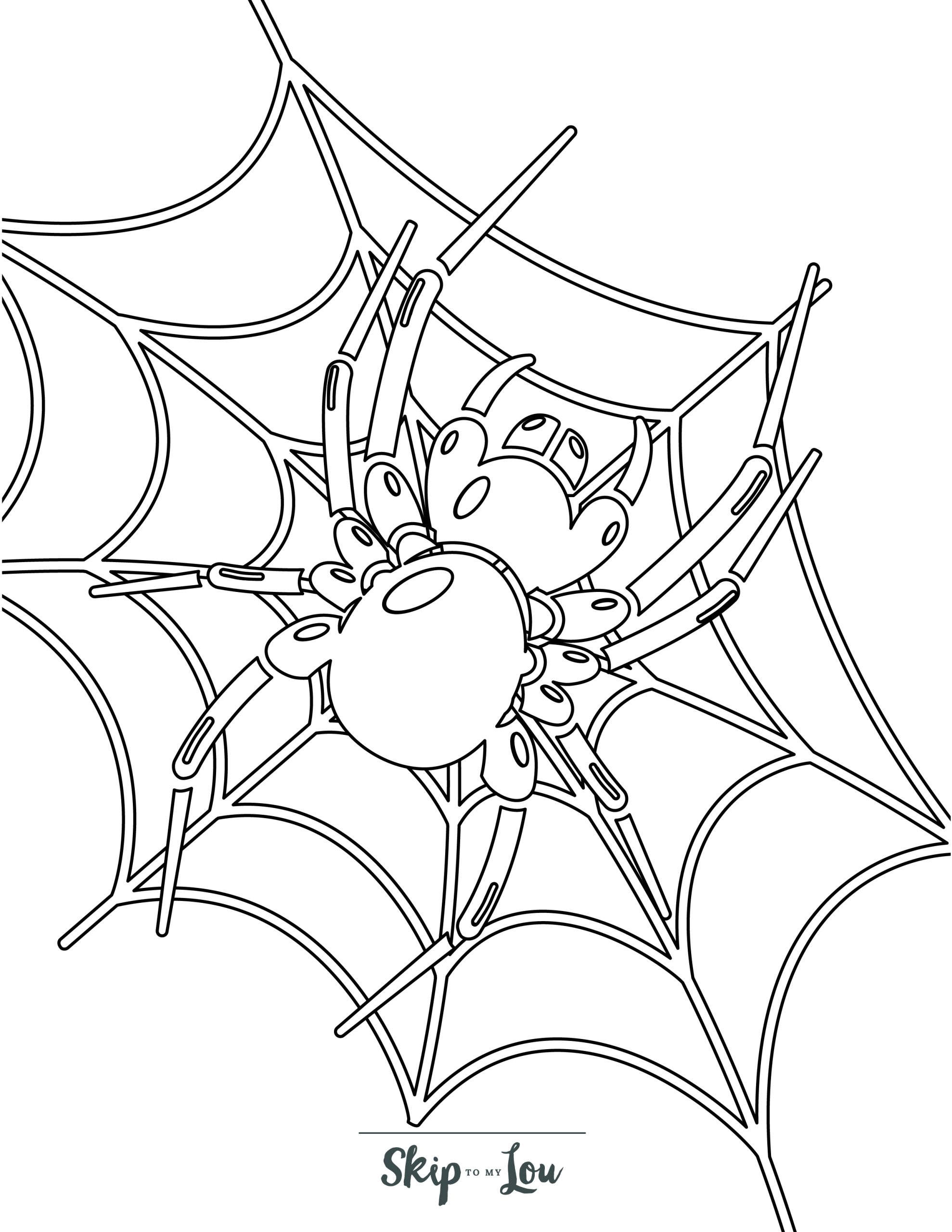 Spider coloring pages free printable pdf sheets skip to my lou