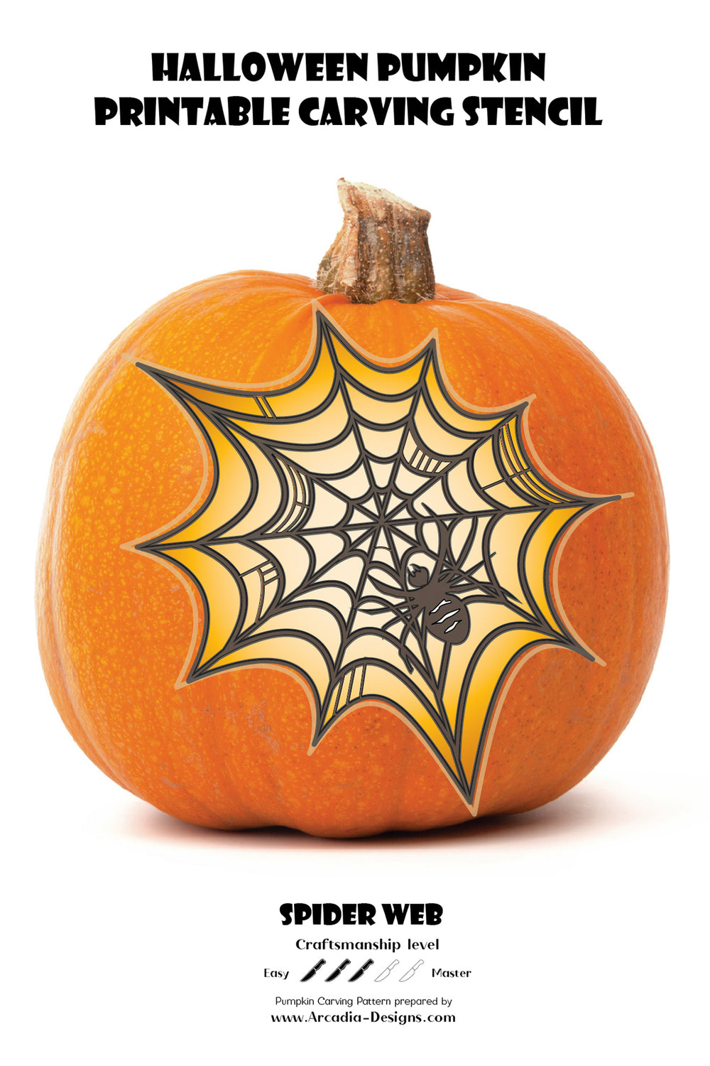 Halloween spider web printable stencil â arcadia designs