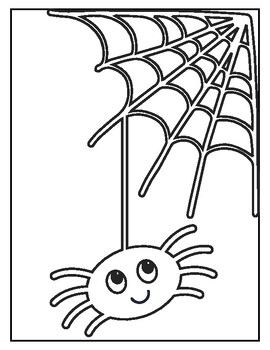 Spider web patterns coloring page