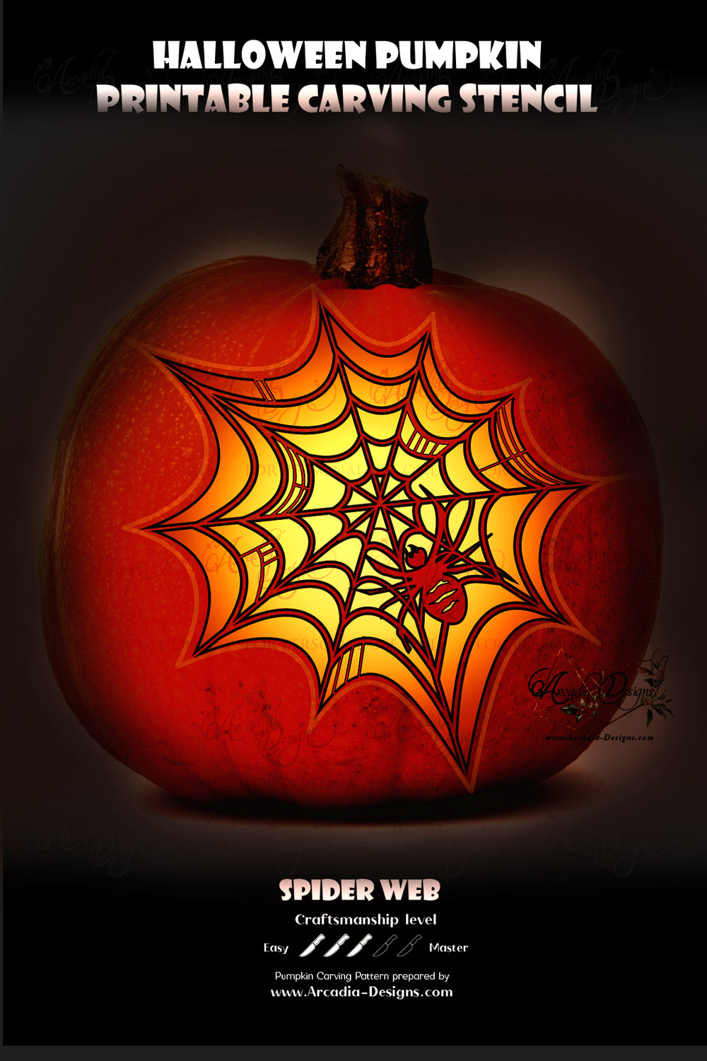 Halloween spider web printable stencil â arcadia designs