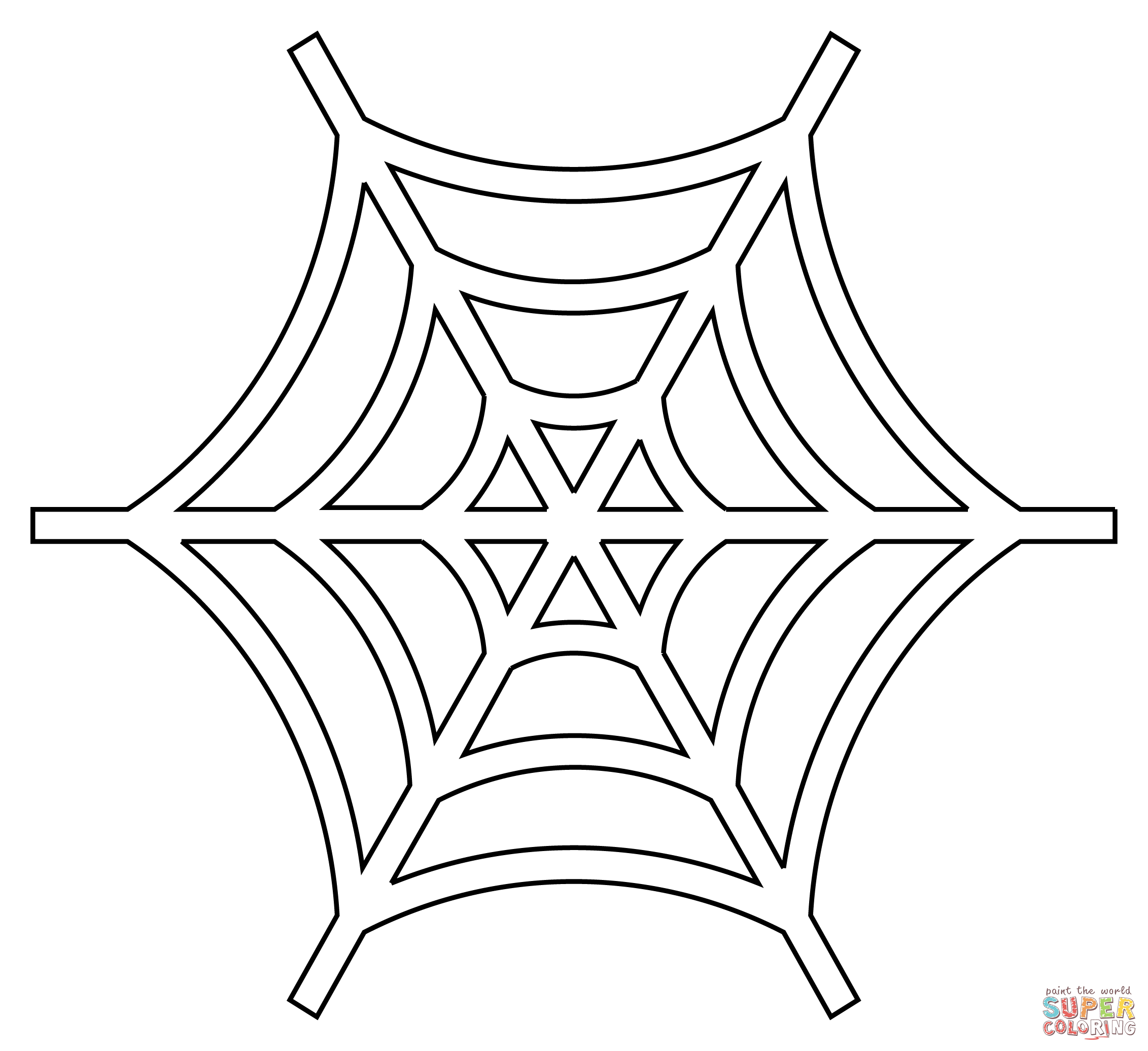 Spider web coloring page free printable coloring pages