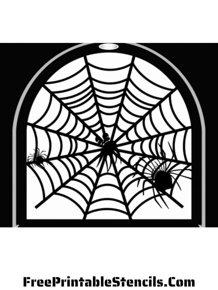 Free printable spider web stencils and silhouettes