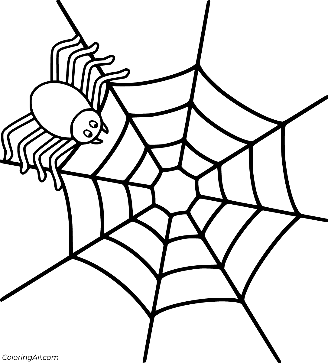 Spider web coloring pages