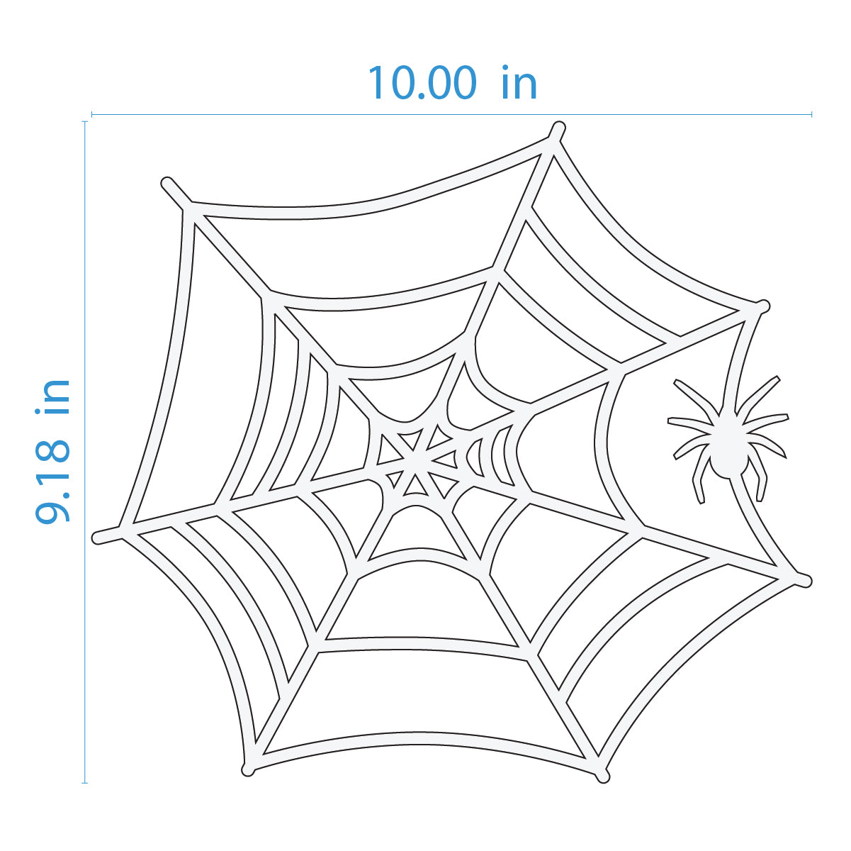 Spider web reverse stencil