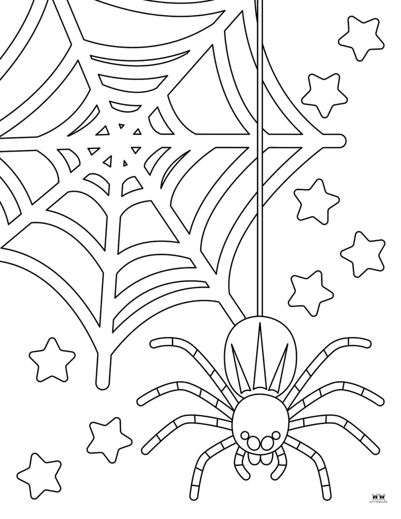 Halloween spider coloring pages