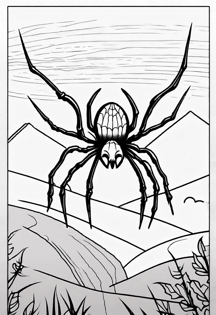 Spider coloring pages