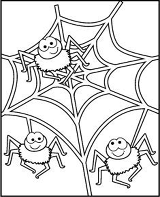 Free easy to print spider coloring pages